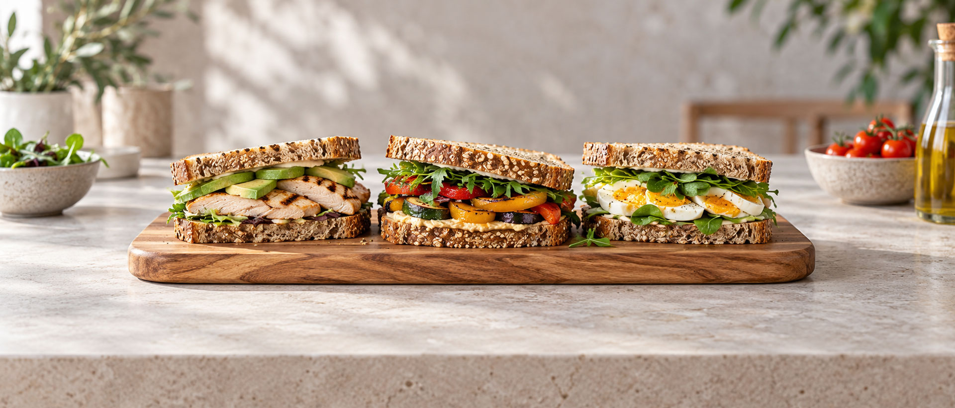 Sandwiches from the BioHealth Kitchen menu