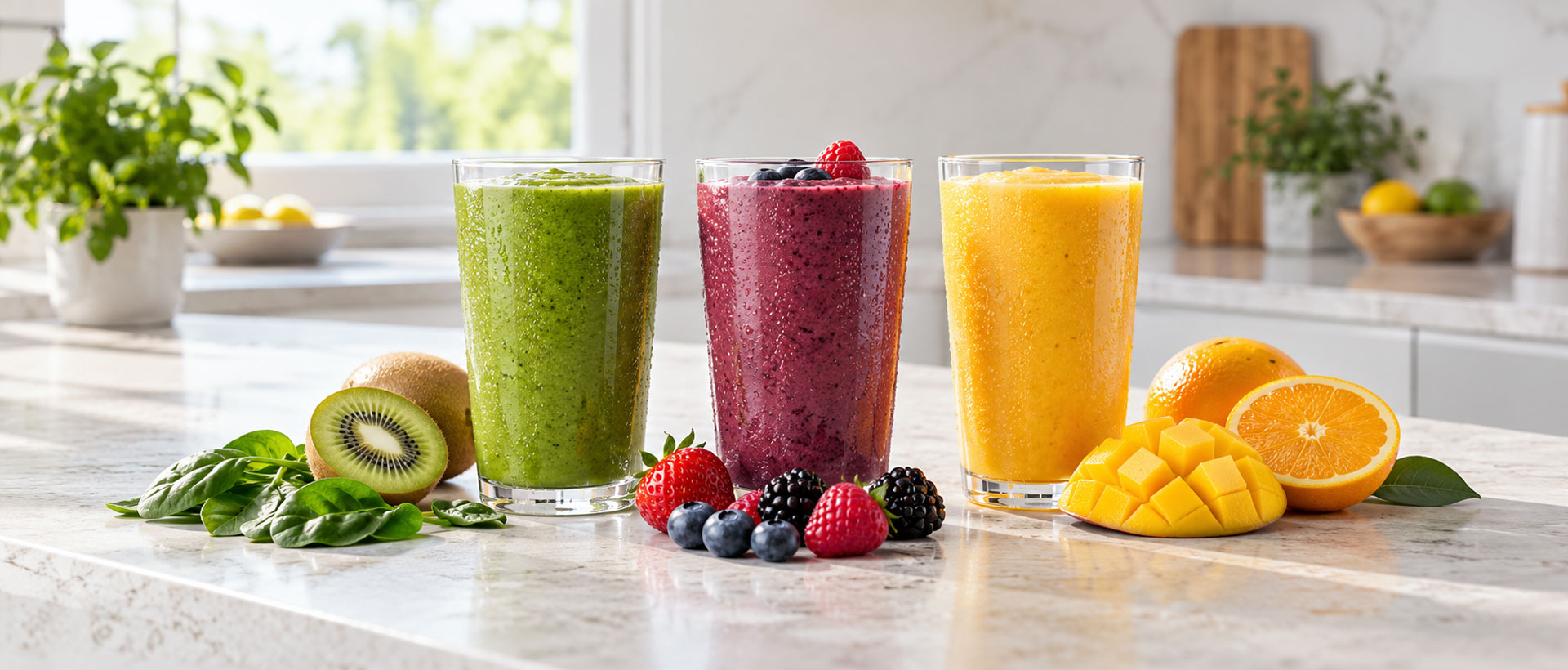 Smoothies from the BioHealth Kitchen menu